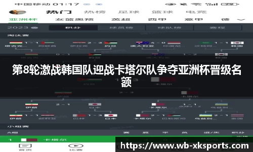 第8轮激战韩国队迎战卡塔尔队争夺亚洲杯晋级名额
