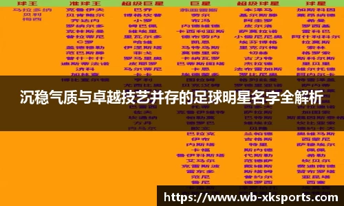 沉稳气质与卓越技艺并存的足球明星名字全解析